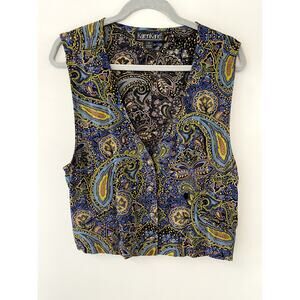 Karen Kane Womens Paisley Vest Sz M